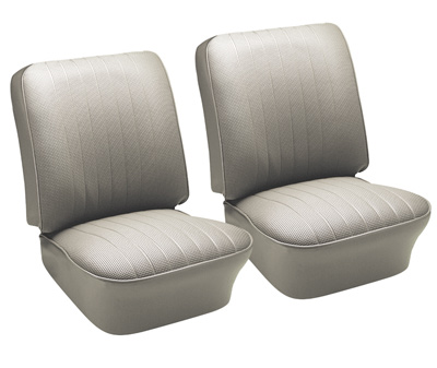 VW Front Bucket Seat Covers, Basketweave Vinyl-Select Color, Bus 1968 ...