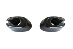 VW Sun Visors Clips - Pair - Black - Early Style