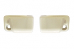 VW Sun Visors Clips - Pair - White - Late Style