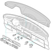 1973-79 Super Beetle Dashboard Parts Diagrams