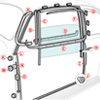 VW Beetle Sedan Door Seal Diagram