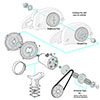 Cooling Fan & Pulley Diagram