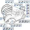 Beetle Body Rubber Seal Diagram