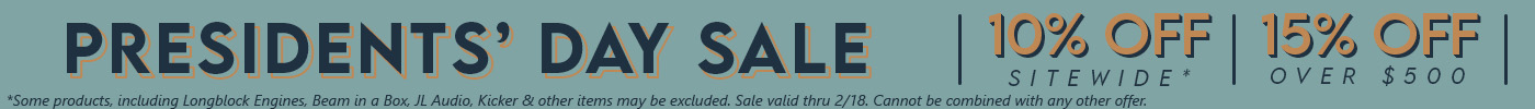 Presidents Day Sale. Valid through 02-18-2025.