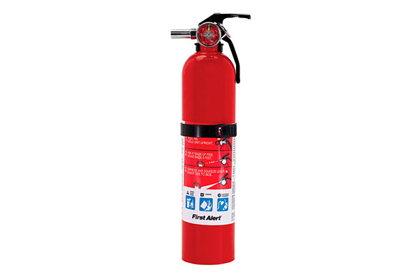 Fire extinguisher rated for automotive use